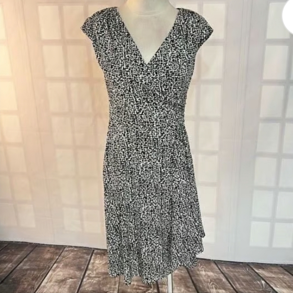 Lauren Ralph Lauren Faux Wrap Dress Size 14